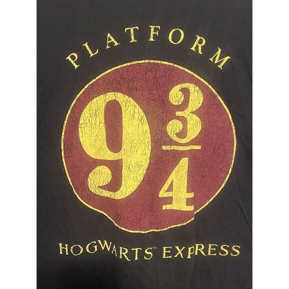 Harry Potter Wizarding World Mens Black Platform 9 3/4 Hogwarts Express Shirt XL - Picture 2 of 4